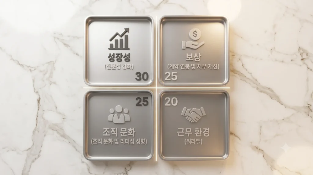 이직 목적 및 우선 순위 결정