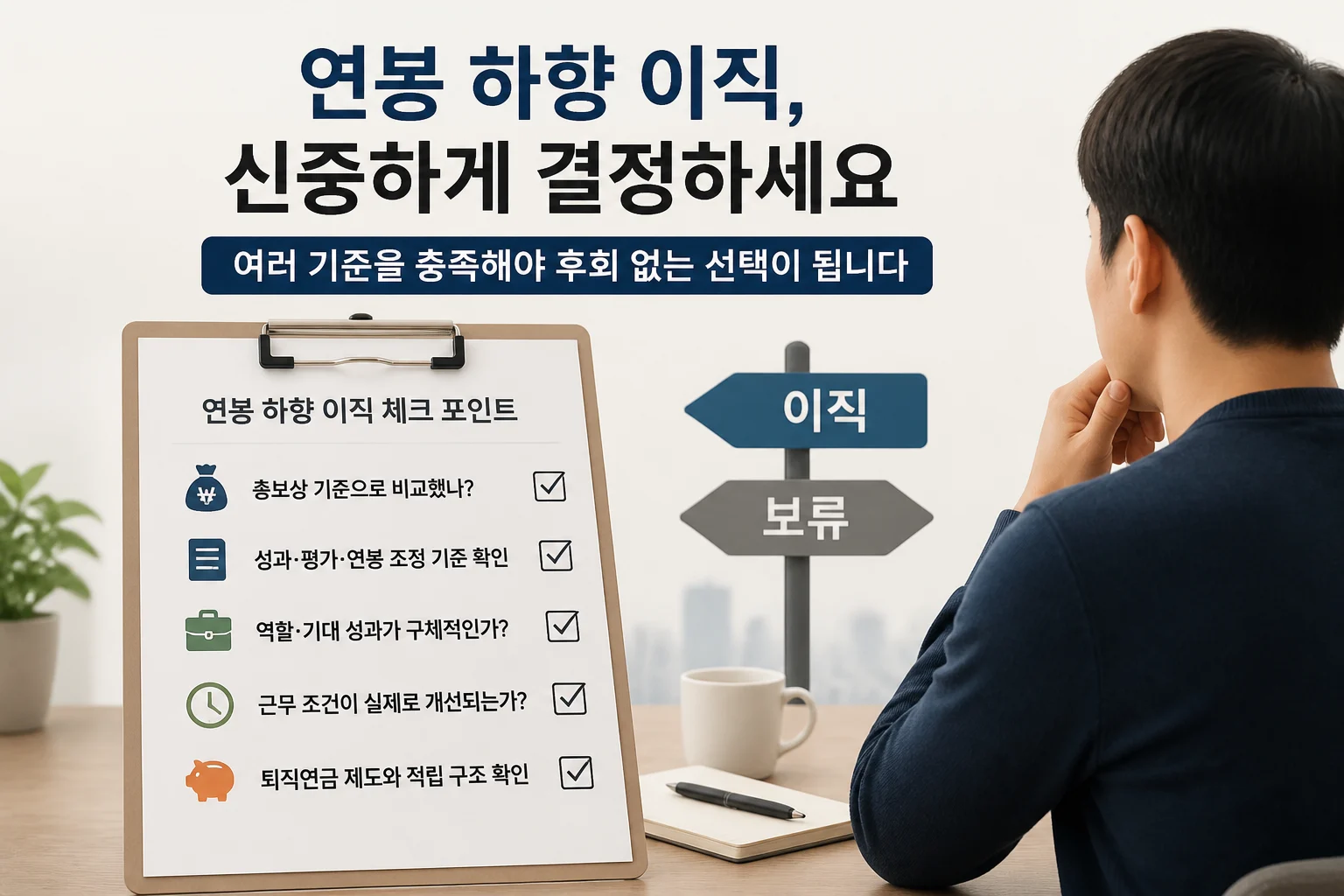 연봉을 낮출 때 최소한 확인해야 할 연봉 하향 이직 체크리스트