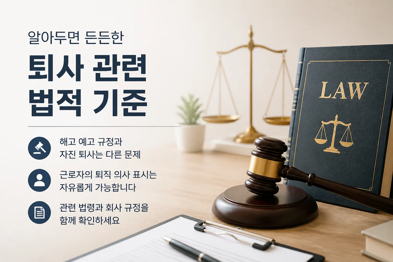 퇴사 통보 법적 기준