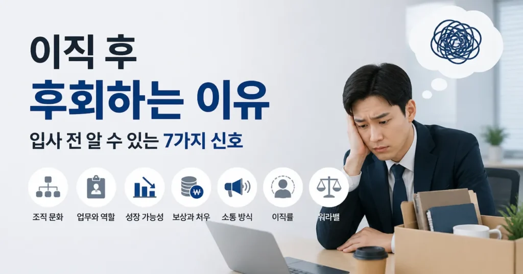 이직 후 후회하는 이유: 입사 전 알 수 있는 7가지 신호