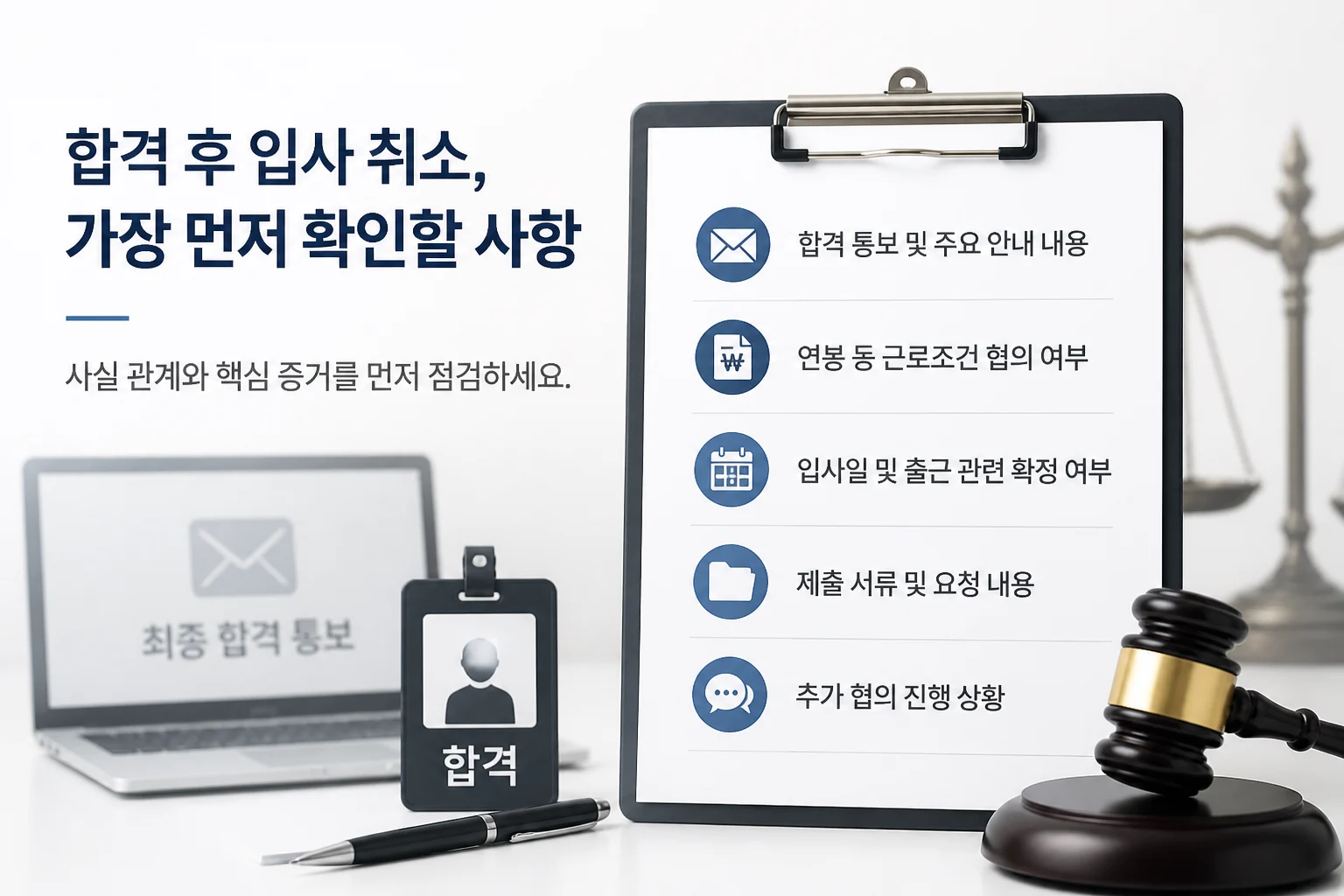 합격 후 입사 취소 시, 가장 먼저 확인할 사항